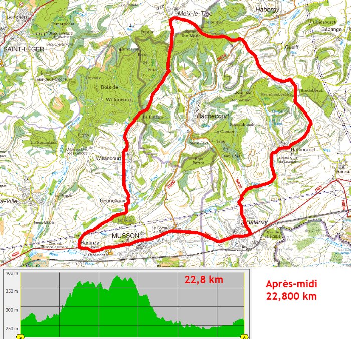 Itinraire randonne de l'aprs-midi