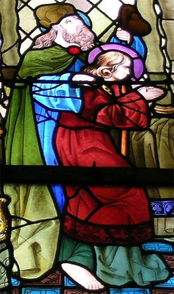 St Jacques,vitrail de la chapelle St-Jean de la basilique N-D d'Avioth