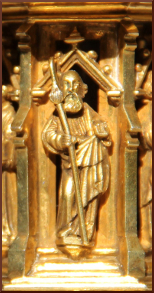 Saint Jacques sur la tige du calice de Cherain