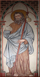 Saint Jacques de la peinture murale de l'glise de Longchamps