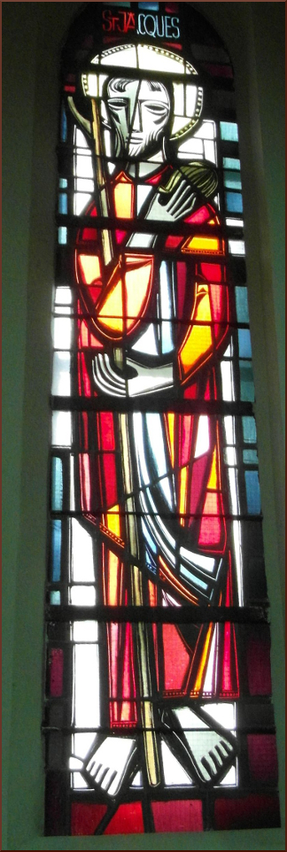 Vitrail de saint Jacques de l'glise St-Martin de Musson